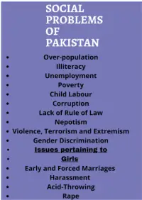 Social problems and issues in Pakistan