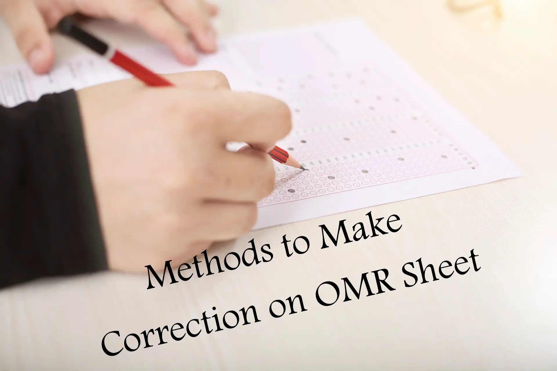 How to Make Correction in OMR sheet