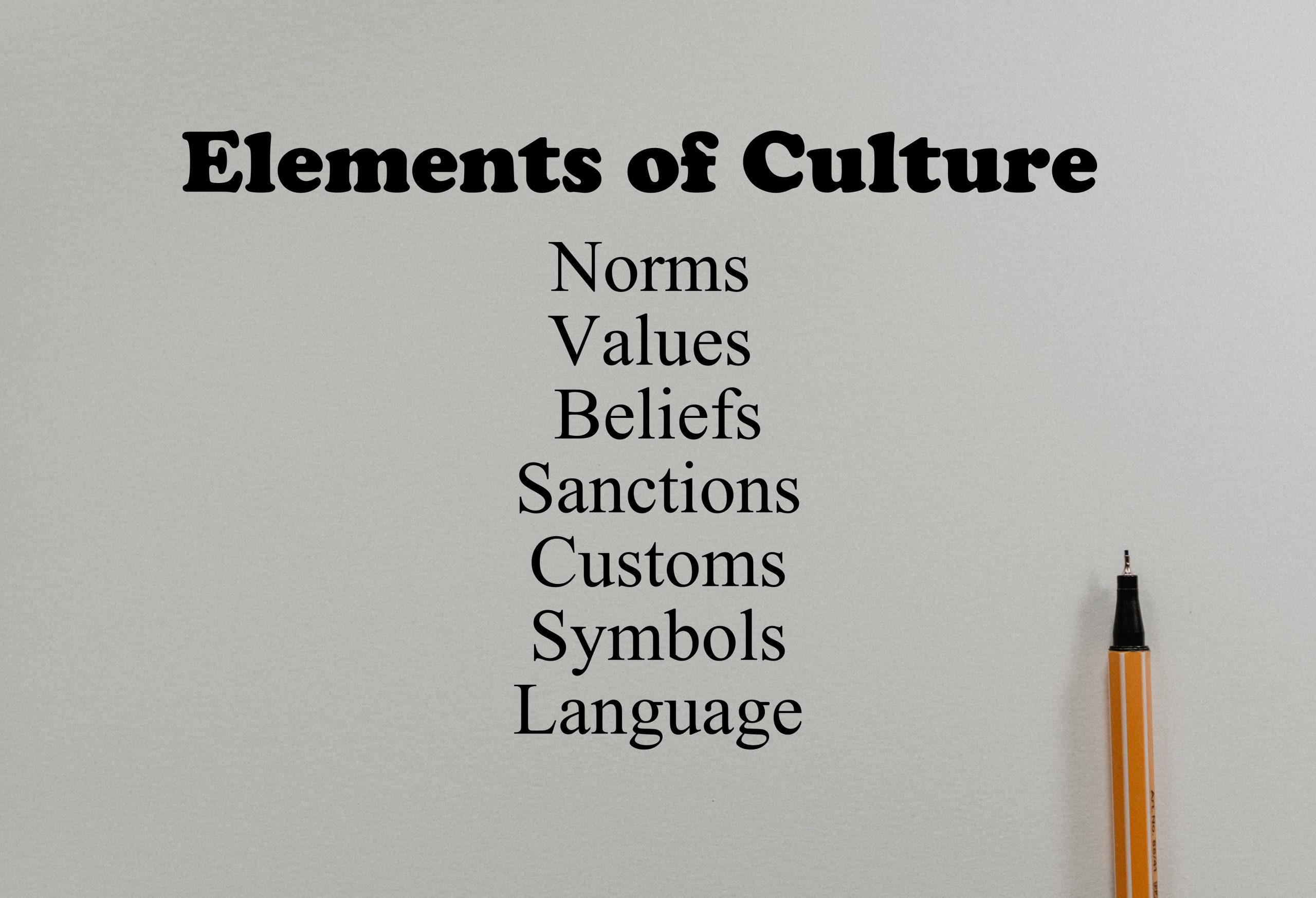 Elements of culture