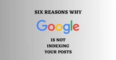 SIX REASONS WHY GOOGLE IS NOT INDEXING POSTS