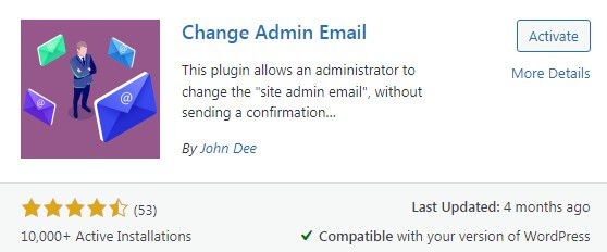 Change WordPress Admin Email